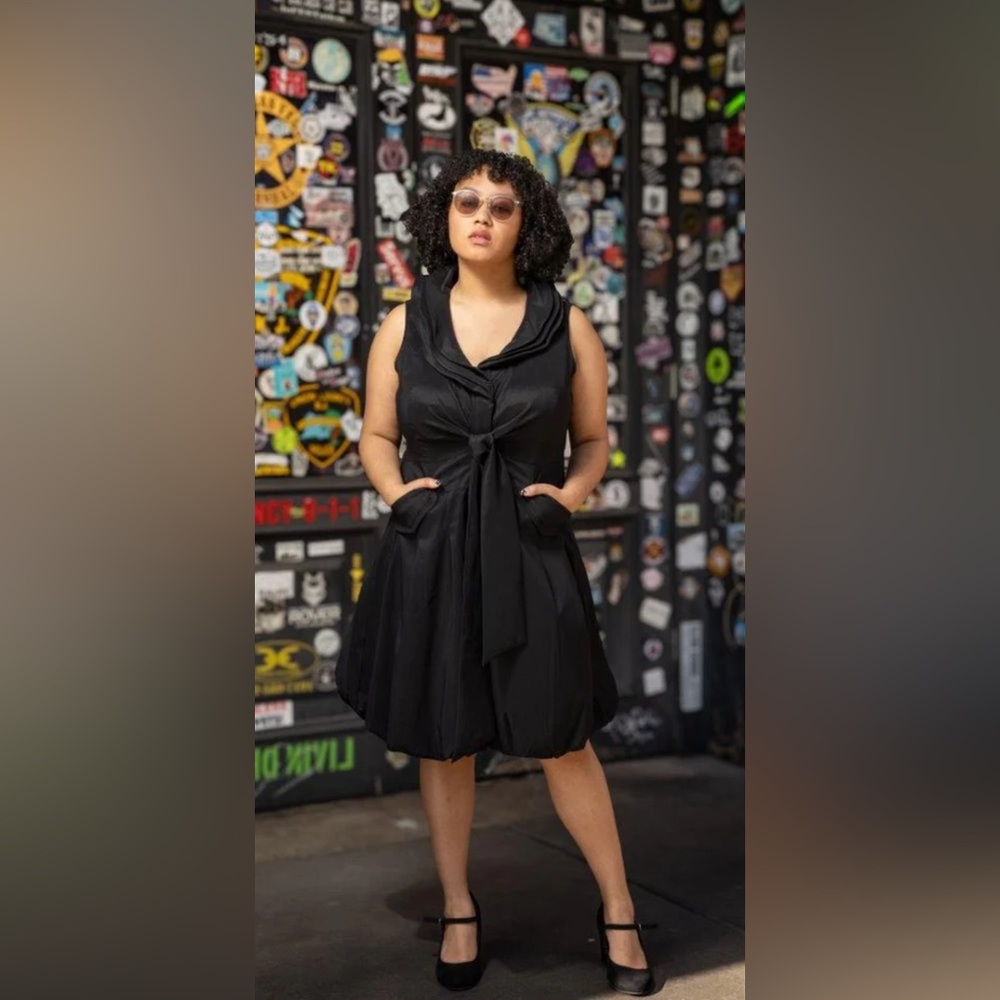 Black Samuel Dong Cocktail Dress